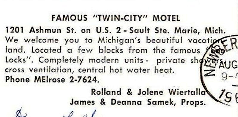 Twin City Motel (Twin-City Motel) - Vintage Postcard (newer photo)